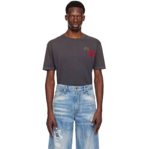 25 FW COUT DE LA LIBERTE 남성 그레이 프레디 티셔츠 241006M213006