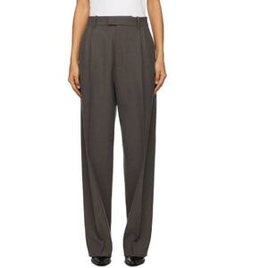 25 FW 보테가베네타 여성 그레이 라이트 울 슬랙스 242798F087003
