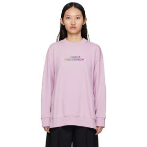 25 FW 스텔라 매카트니 여성 퍼플 하이 프리퀀시 젤 로고 스웨트셔츠 221471F098002