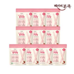 [베이비본죽]유기농 푸푸사과 롱떡뻥 30g 10팩(6개월 이후)