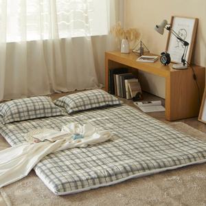 버버리체크 온수매트 커버 마이크로 원단 U자형 지퍼  Q퀸