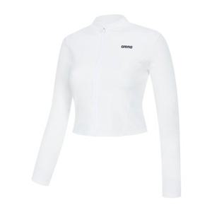 [아레나] (A4BL1PQ03_WHT) 여성 이니셜 레저 크롭 집업 래쉬가드