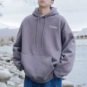 커플 긴팔 캐주얼 오버핏 공용 기모 후드티 IS-TS07