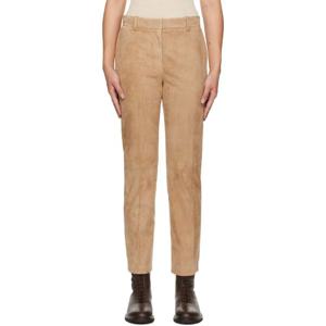 25 FW 조셉 여성 베이지 콜맨 스웨이드 팬츠 242936F084000