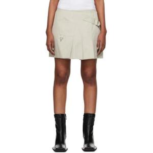 25 FW 이티스 여성 오프 화이트 클로브 미니 스커트 231640F090002