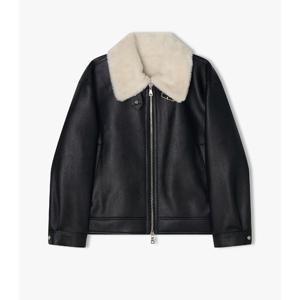 리버클래시 24FW 블랙 오버핏 양모혼방 무스탕 LKW25453