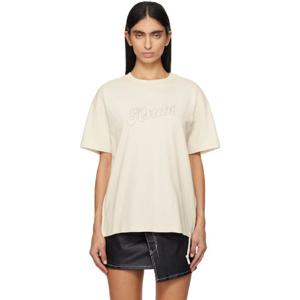 25 FW 수비 여성 베이지 스케치 오 G 슬라이스 티셔츠 251088F110004