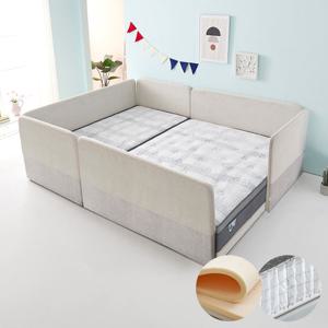 꽃잠 1000 둥지형 패밀리 가족침대 싱글+퀸+CL라텍스20T매트