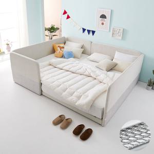 꽃잠 둥지형 패밀리 가족침대 싱글+퀸+본넬매트