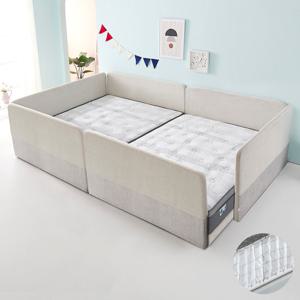 꽃잠 1500 둥지형 패밀리 가족침대 퀸+퀸+포켓매트