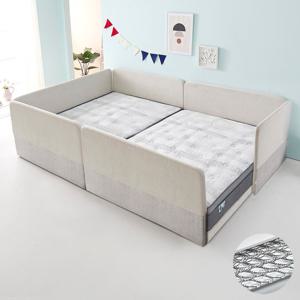 꽃잠 1000 둥지형 패밀리 가족침대 퀸+퀸+본넬매트