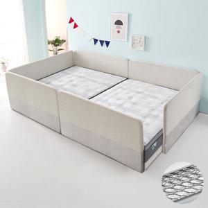 꽃잠 1500 둥지형 패밀리 가족침대 퀸+퀸+본넬매트