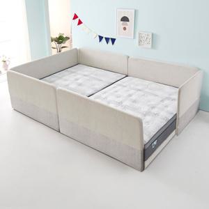 꽃잠 1000 둥지형 패밀리 가족침대 퀸+퀸 프레임