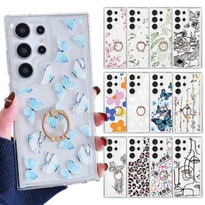 갤럭시버디4 A16 프린팅 디자인 링홀더 슬림 투명 소프트 케이스