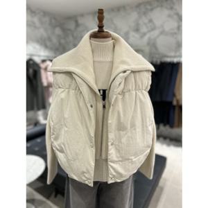 보브 VOV 니트집업카라 배색 패딩베스트 (7114417L011)