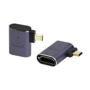 마하링크 8K HDMI F to Micro HDMI M 우측 꺽임 젠더 ML-8HDCR2