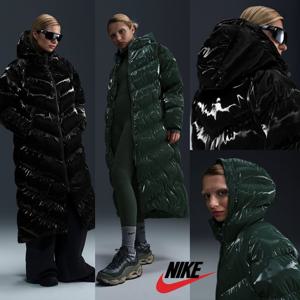(해외) 나이키 Nike FV7827 여자 유광 롱 패딩 후드 자켓