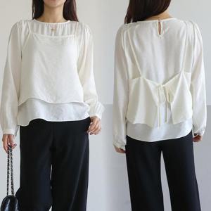 위쉬몰 LY 밀크이중나시블라우스(T306H411) 빅사이즈