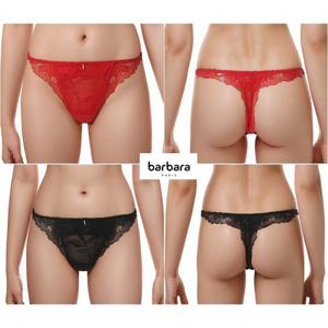 [바바라(언더웨어)]보테니컬 올레이스 블랙,레드 T 팬티ABP4805T