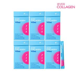 [콜라겐 수분충전/옥타코사놀 함유/운동 전후 섭취] 에버콜라겐 바이탈 30포 x 6박스
