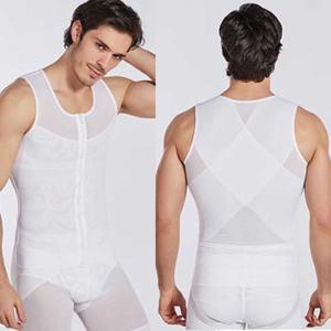 가슴 압박 남자 보정티 바디 쉐이퍼 남성 허리 복대