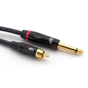 HDTOP 국산 제작 RCA 수 TO 5.5 모노 수 케이블 15M HT-TP627