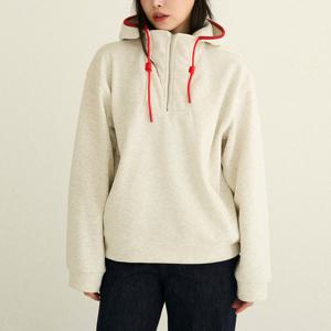 [피핀] 111772 자체제작/폴라폴리스 하프집업 컬러스트링 후드탑