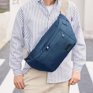 [프롬슈] 사각뱃지 캐주얼 바디백 슬링백 웨이스트백