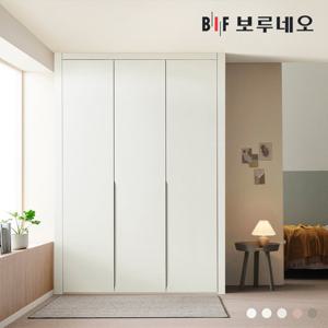 보루네오 160cm E0 매립형손잡이 히든하프 여닫이 작은방 붙박이