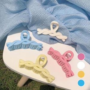 모던 심플 예쁜 칼라 꼬임 느낌 데일리 여성 헤어핀