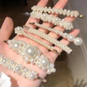 예쁜 다양한 사이즈 진주 여자 머리핀 5종 세트