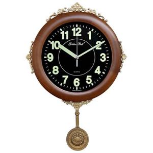 GB4414 야광무소음 원목주석 추 벽시계 월넛 제조한국