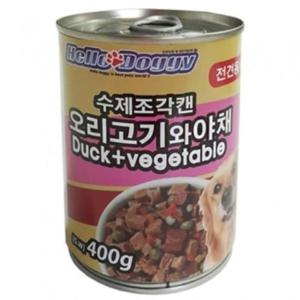 헬로도기 수제조각캔 오리고기와 야채400g(주식캔)