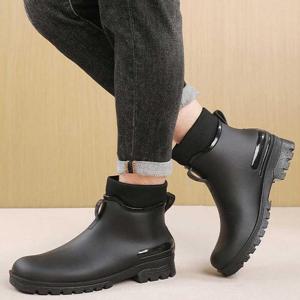 [라일리] Rly 털안감 방한 레인부츠 발목밴딩 패션부츠 겨울철 부츠