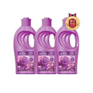 [샤프란]아우라 생화캡슐 초고농축 섬유유연제 용기1L 자스민머