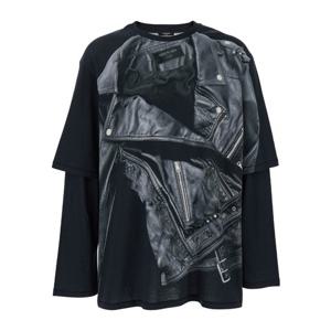 발망 레더 트롱프 레일 긴팔 티셔츠 EH1EM016 GE400PA