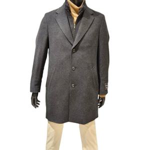 [바쏘]FW  블랙 최고급  울 캐시미어100  밍크넥배색  코트BBBDCJ14ABK