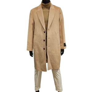 [바쏘]FW  베이지 최고급   카멜100 피크드라펠 핸드메이드 싱글코트BBBDCA37