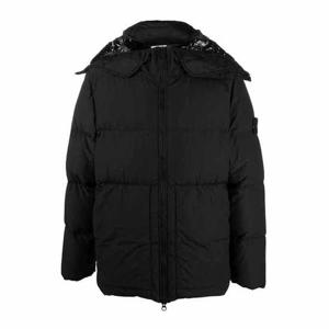 스톤아일랜드 22FW 771544132 V0029 와펜패치 나슬란 숏다운자켓 블랙 남성 패딩