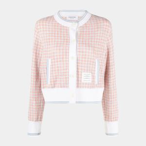 톰브라운 여성 트위드 크루넥 가디건 오렌지 핑크 FJT317A J0113 825