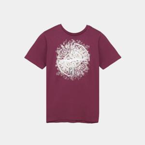 스톤아일랜드 키즈 뱃지로고 라운드 반팔 버건디 731621057 V0011