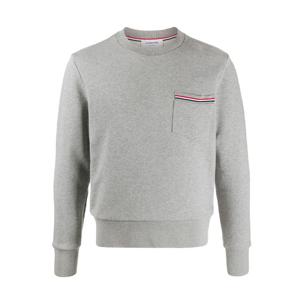 톰브라운 MJT234A 03377 055 체스트 포켓 RWB 루프백 스웨트 라이트그레이 남성 맨투맨