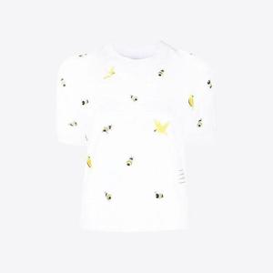 톰브라운 FJS137E J0055 100 버드 앤 비 밀라노 코튼 화이트 여성 반팔