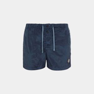 스톤아일랜드 22SS 7615B0643 V0024 로고패치 나일론 아비오블루 남성 쇼츠팬츠
