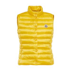 [몽클레어] 1A10200 53048 105 LIANE 로고 패치 패딩 베스트 옐로우 여성 경량 조끼