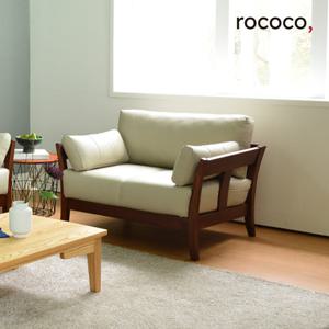 로코코 샹베리 카우 천연면피가죽 1인 원목소파(백화점 상품권 증정)
