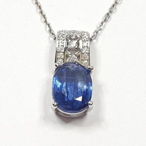 [블루케이] 카이야 원석 사파이어컬러목걸이241203-21