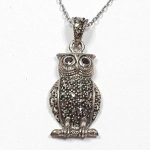 [블루케이] 실버925부엉이 가넷 원석 목걸이241203-16