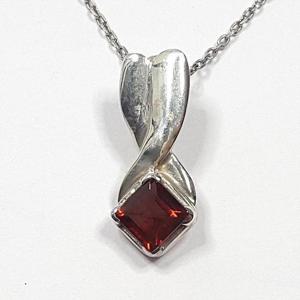 [블루케이] 실버925 엔틱 가넷 원석 목걸이241203-11