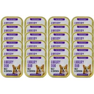 럭셔리독 강아지 시저캔 사각캔 100g 소닭고기 24개